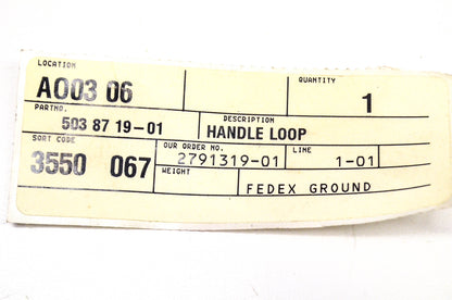 New OEM Husqvarna 11013-2190, 503871901 Trimmer Loop Handle NOS