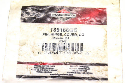 New OEM Briggs & Stratton 189166GS Hinge Cover Pin NOS