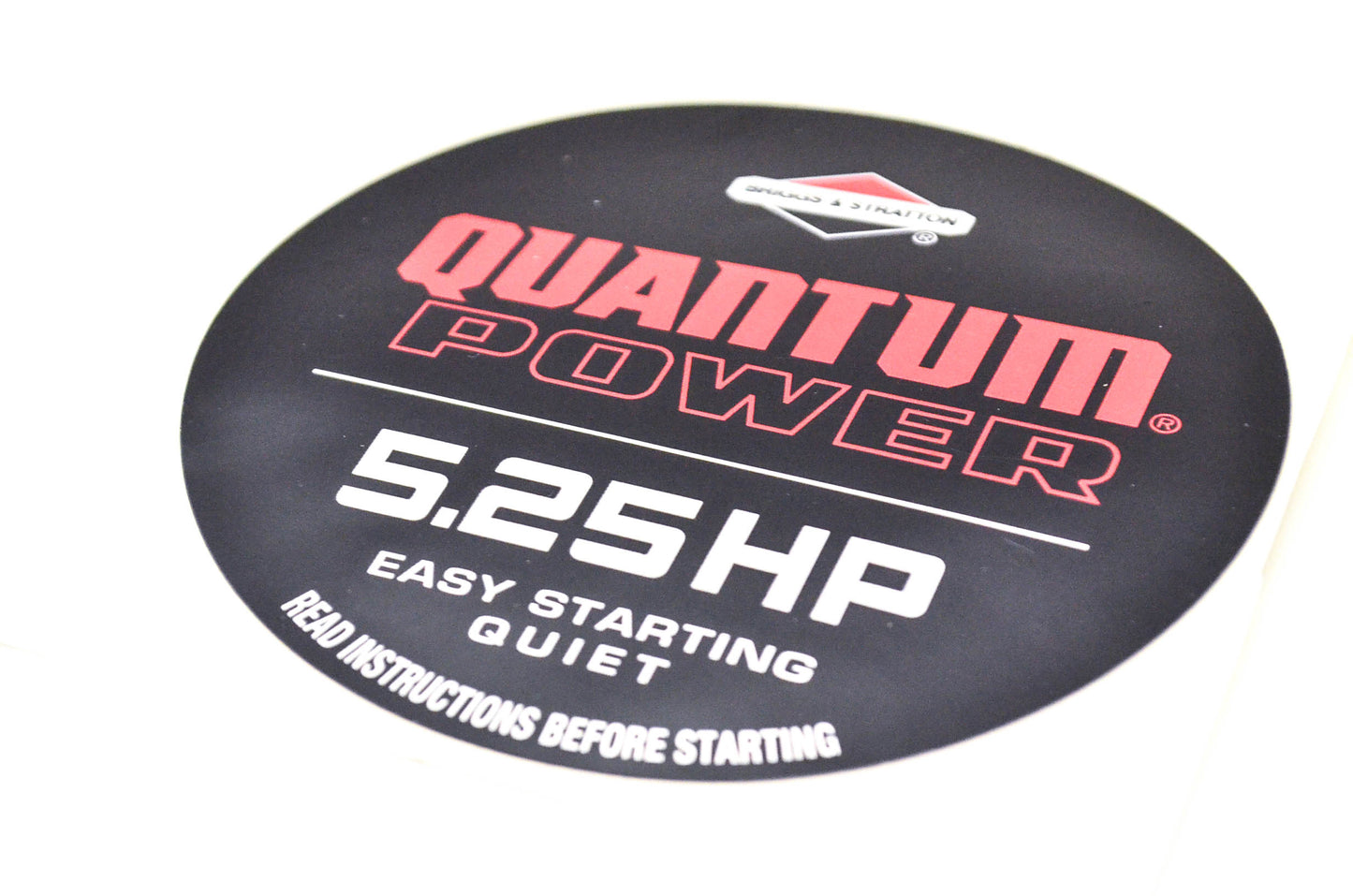 New OEM Briggs & Stratton Quantum Power 5.25 HP Decal 3 3/4 Inch NOS