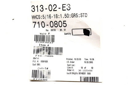 MTD 710-0805 Hex Screw Bolt NOS