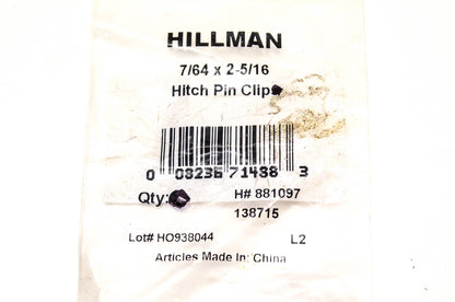 Hillman 881097, 138715 Hitch Pin Clip NOS