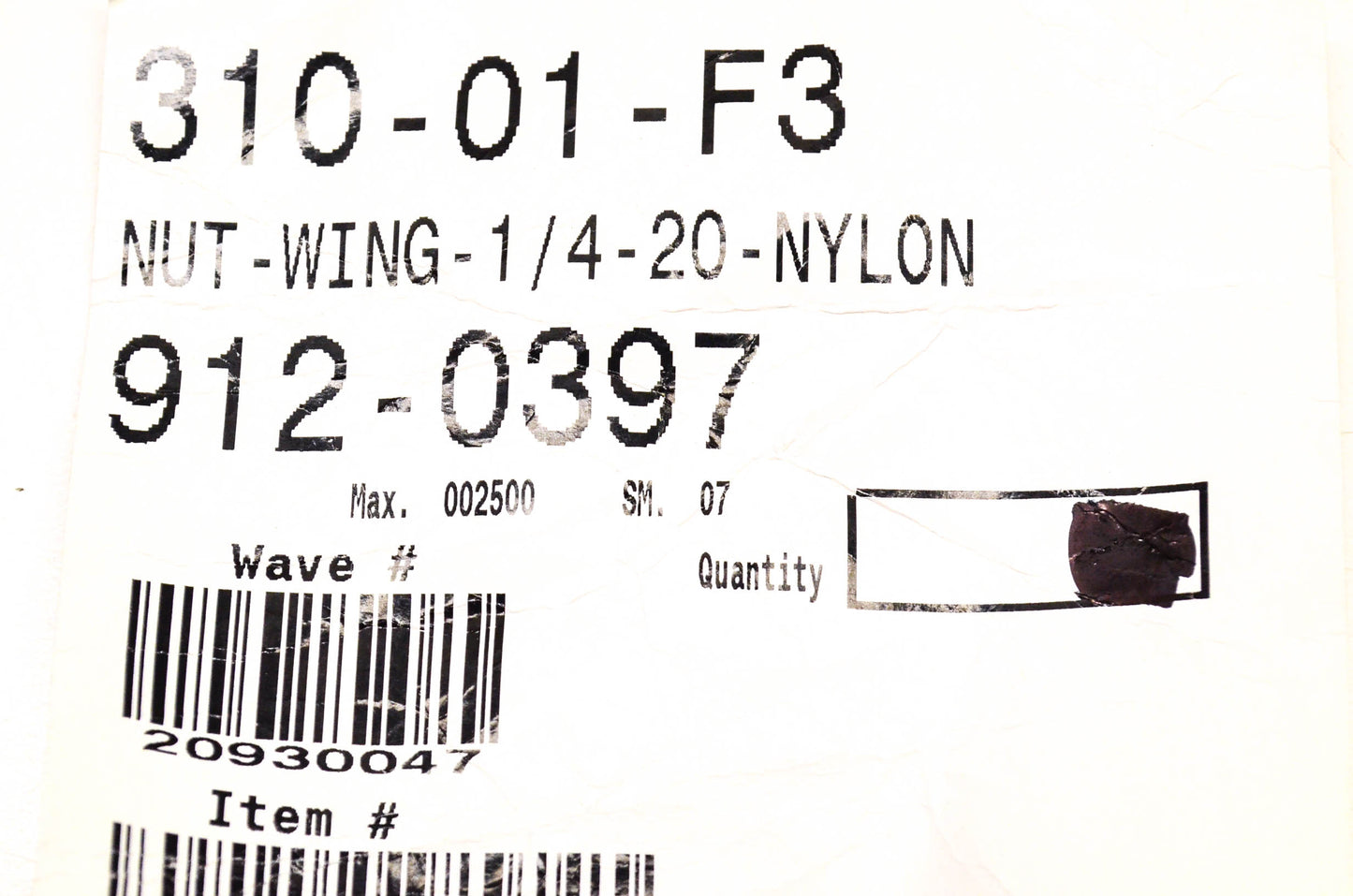 MTD 912-0397 Wing Nut NOS