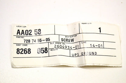 New OEM Husqvarna 728 74 55-05, 728745505 Screw NOS