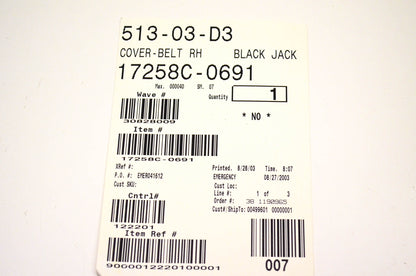 MTD 17258C-0691 Deck Belt Cover Right Hand NOS