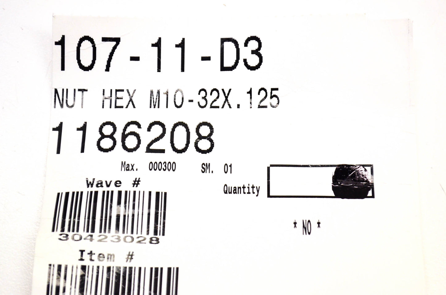 MTD 1186208 Nut NOS