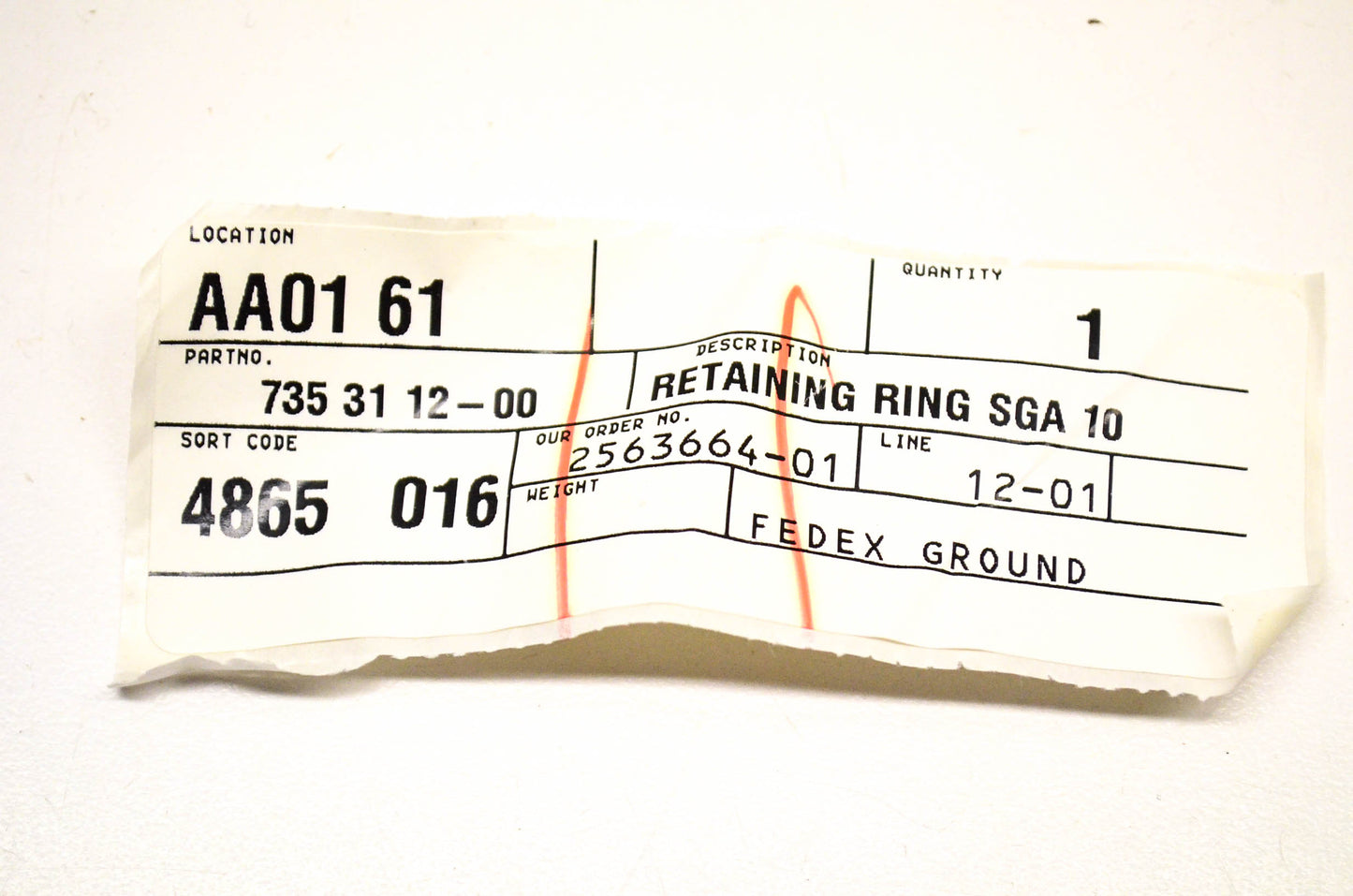 New OEM Husqvarna 735 31 12-00, 735311200 Snap Ring NOS