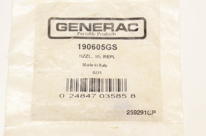 Generac 190605GS Nozzle Insert NOS