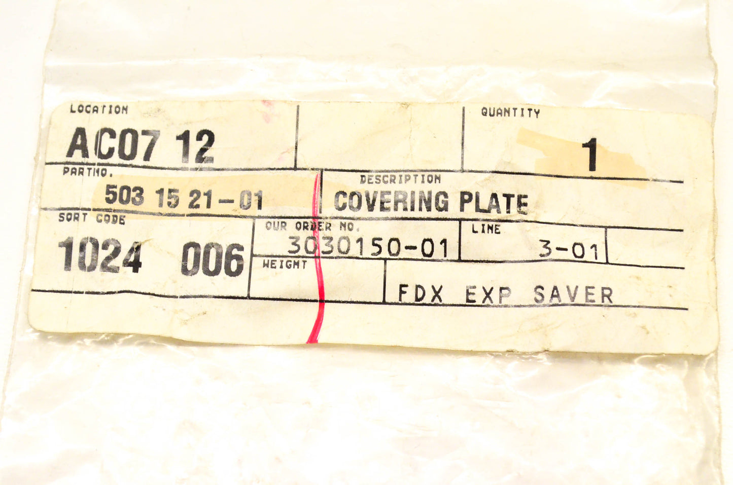 New OEM Husqvarna 503 15 21-01, 503152101 Covering Plate NOS