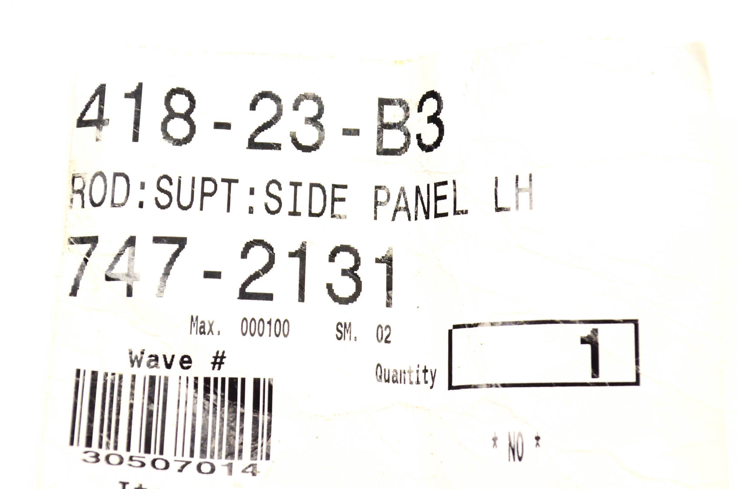 MTD 747-2131 Hold Down Rod LH NOS