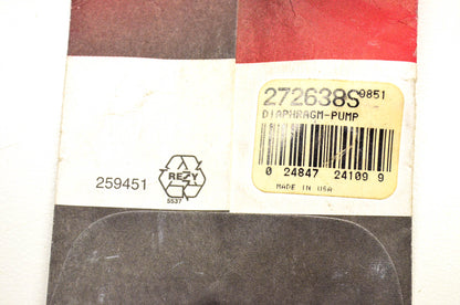 New OEM Briggs & Stratton 272638S Pump Diaphragm NOS