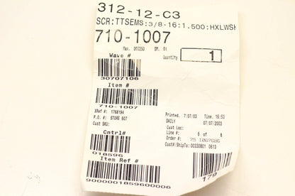 MTD 710-1007 Hex Screw NOS