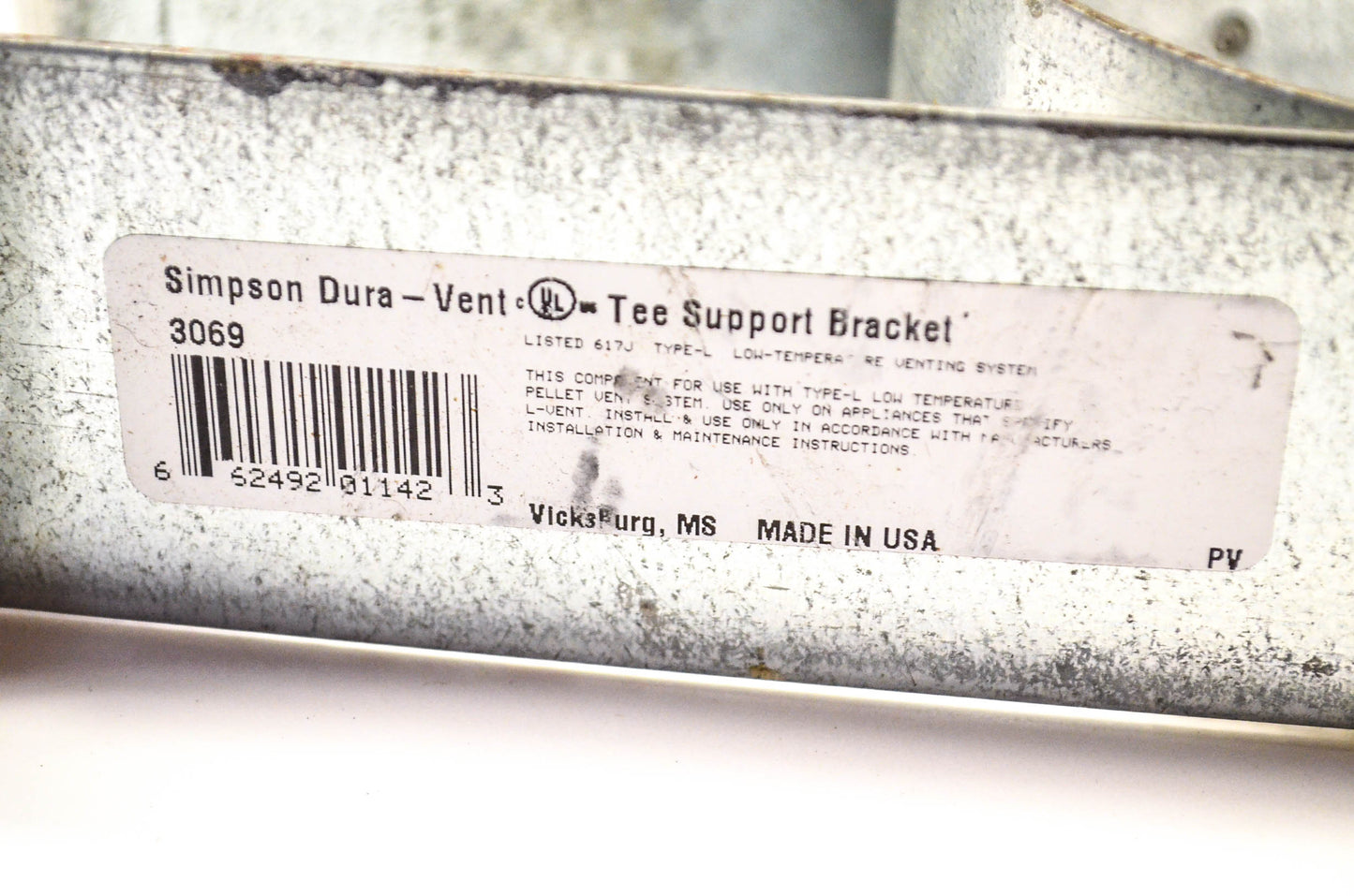 DuraVent 3069, 617J Tee Support Bracket Kit NOS