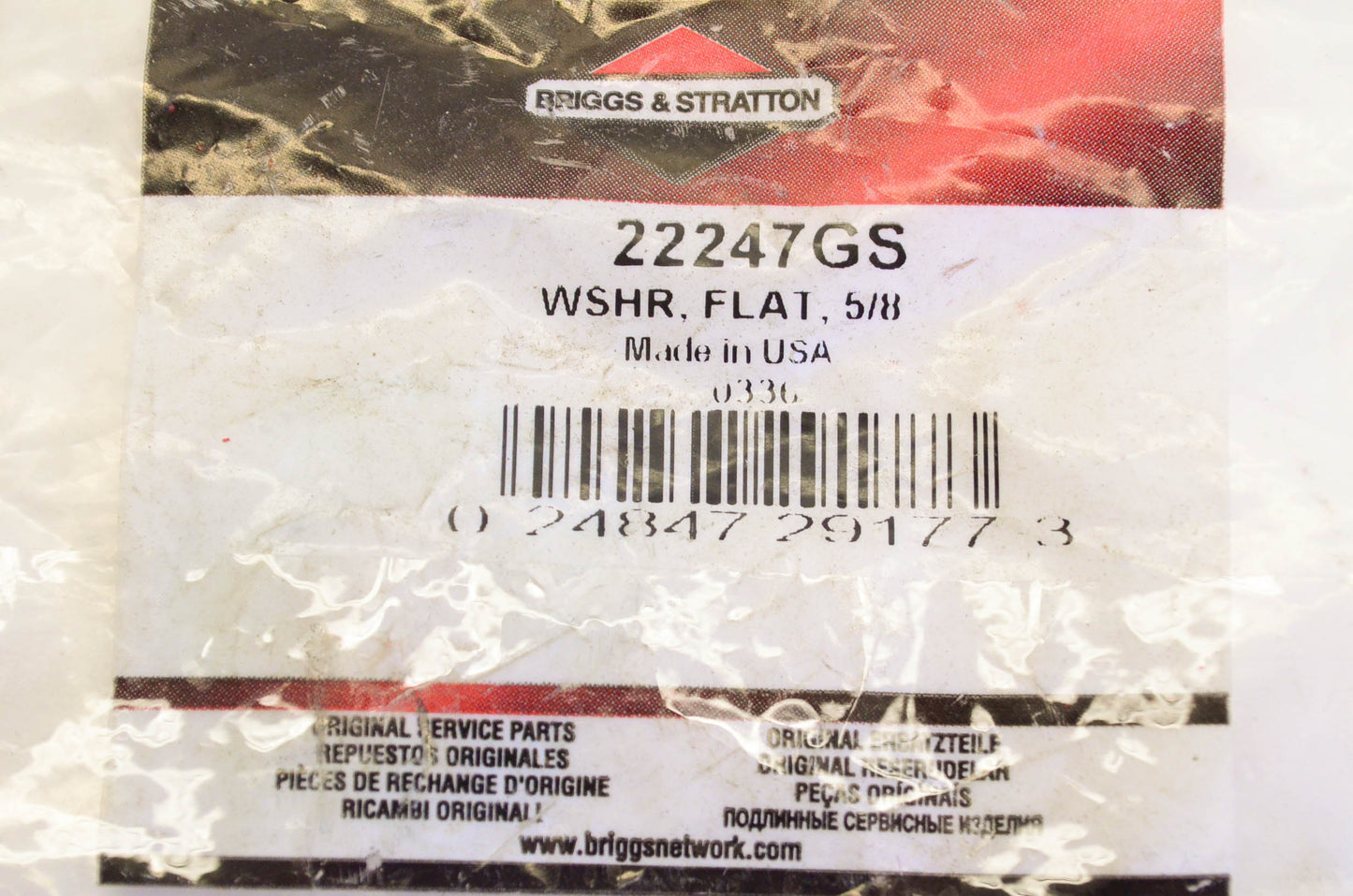 New OEM Briggs & Stratton 22247GS Flat Washer 5/8 NOS