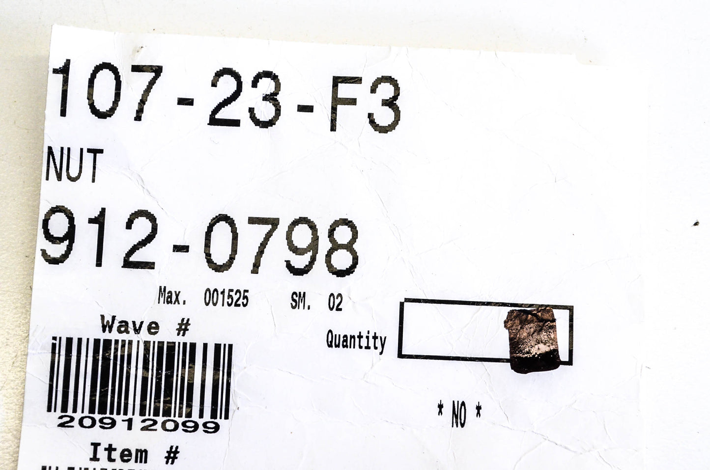 MTD 912-0798 Nut Qty 2 NOS