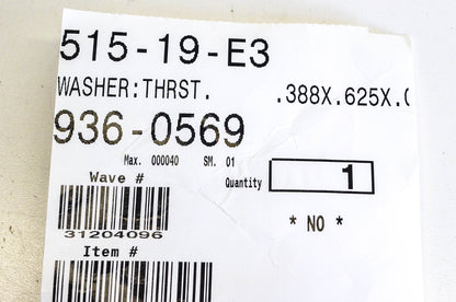 MTD 936-0569 Thrust Washer NOS