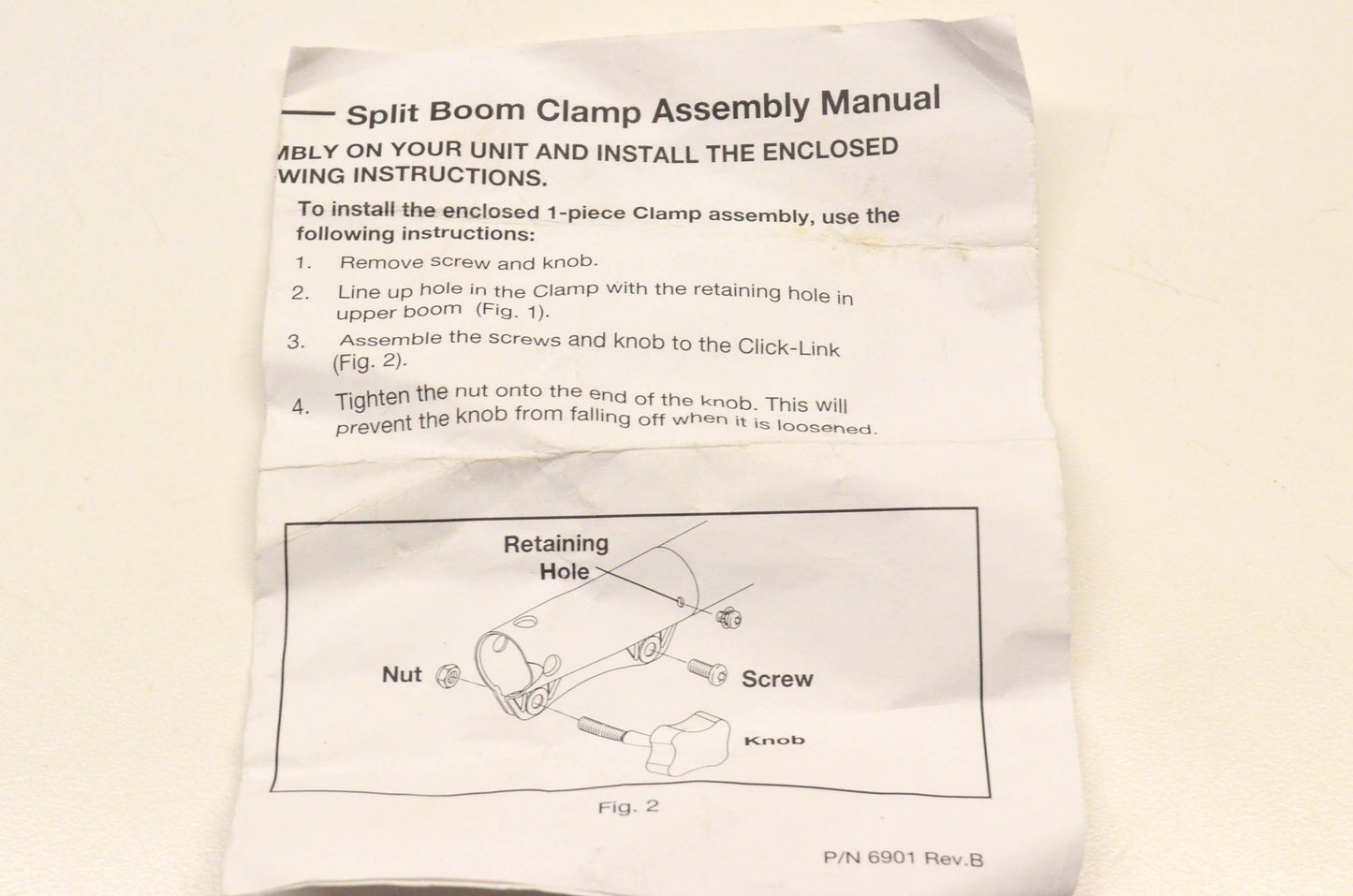 Aftermarket 6901 Rev. B Split Boom Clamp Assembly NOS