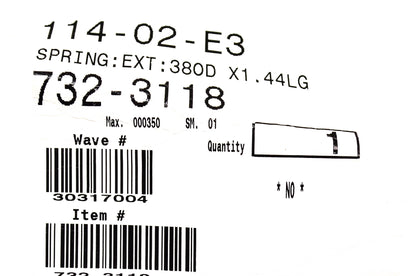 MTD 732-3118 Extension Spring NOS