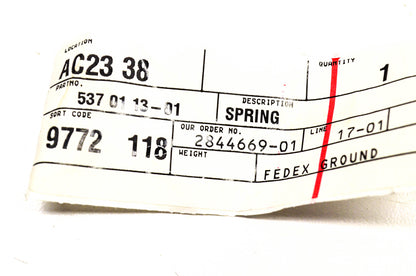 New OEM Husqvarna 537011301, 537 01 13-01 Spring NOS