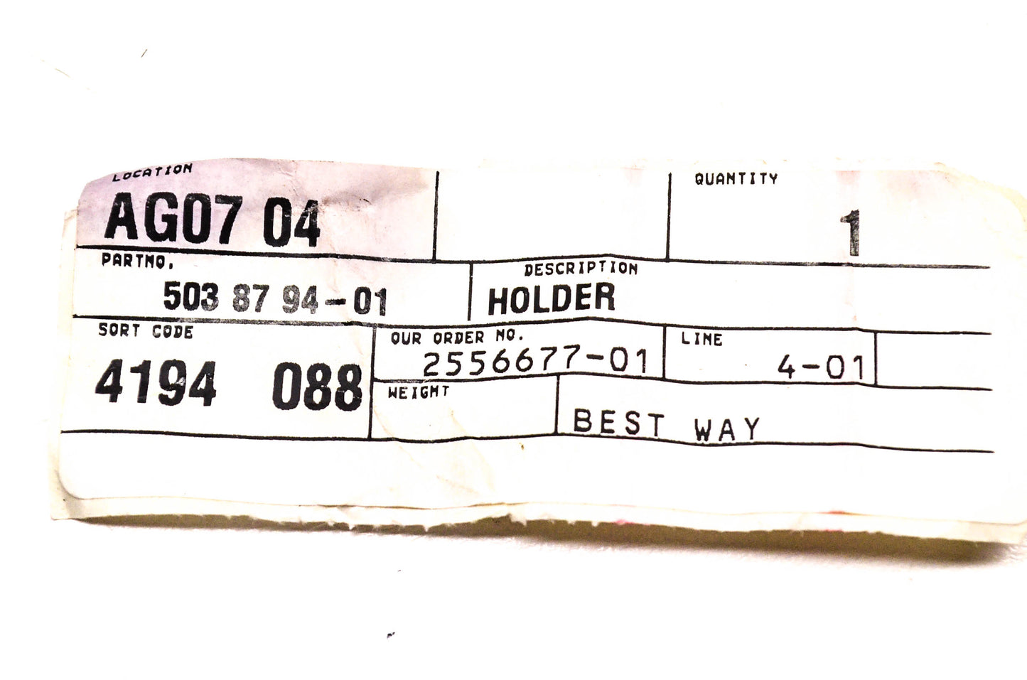 New OEM Husqvarna 503879401, 403 87 94-01 Holder NOS