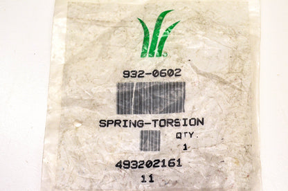 MTD 932-0602, 732-0602A Torsion Spring NOS