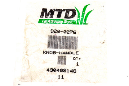 MTD 920-0276 Handle Knob NOS