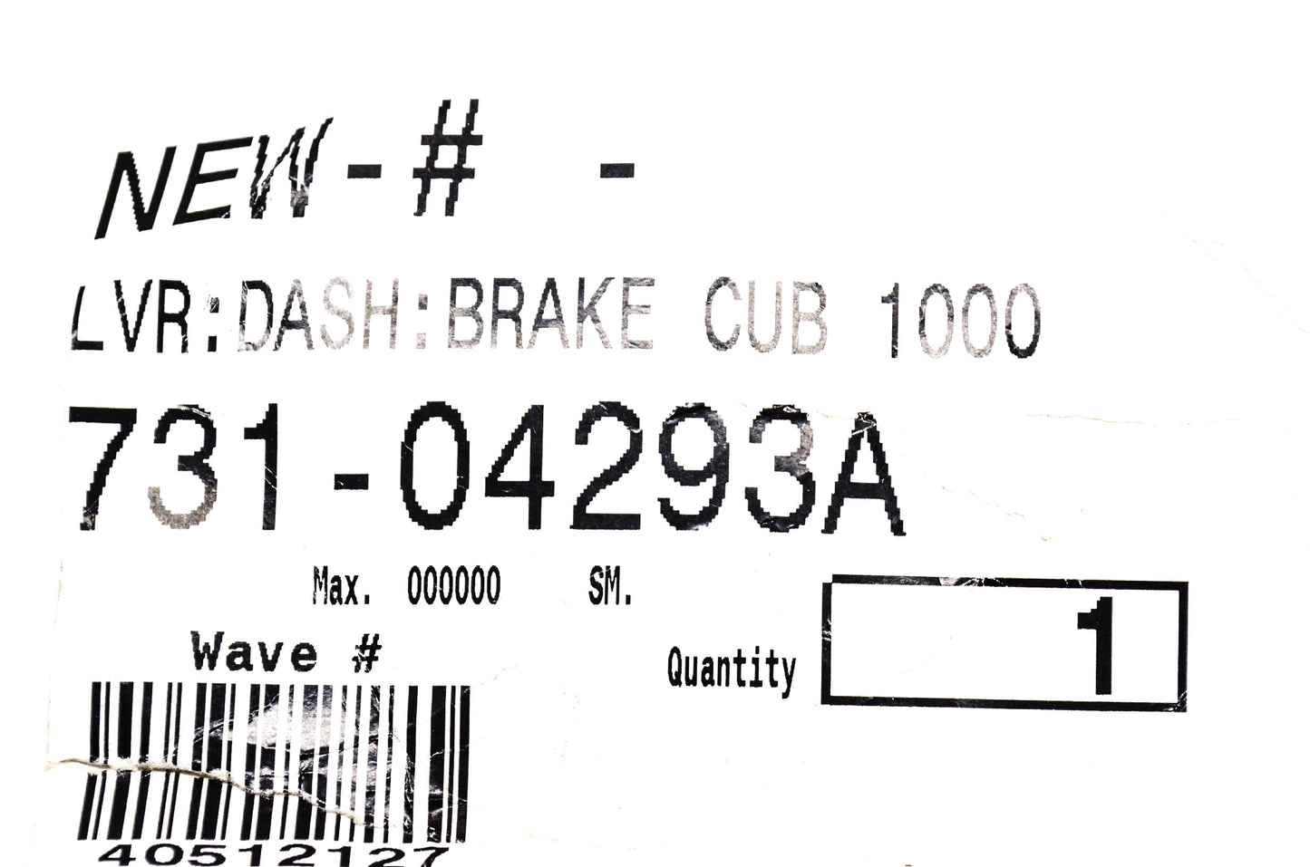Cub Cadet 731-04293A Cruise Control Lever Switch NOS