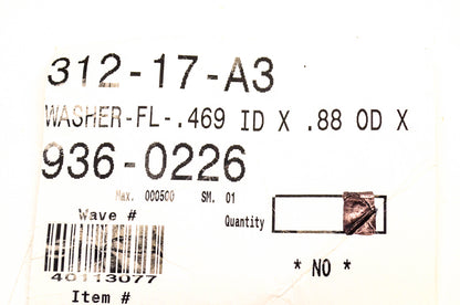 MTD 936-0226 Flat Washer NOS