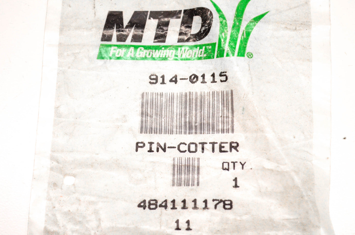 MTD 914-0115 Cotter Pin NOS