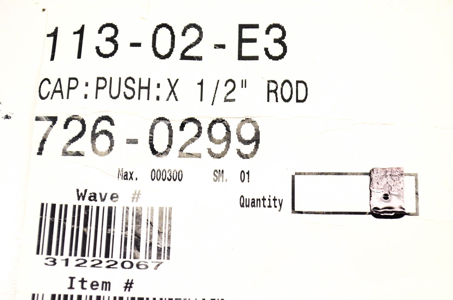 MTD 726-0299 Push Cap NOS