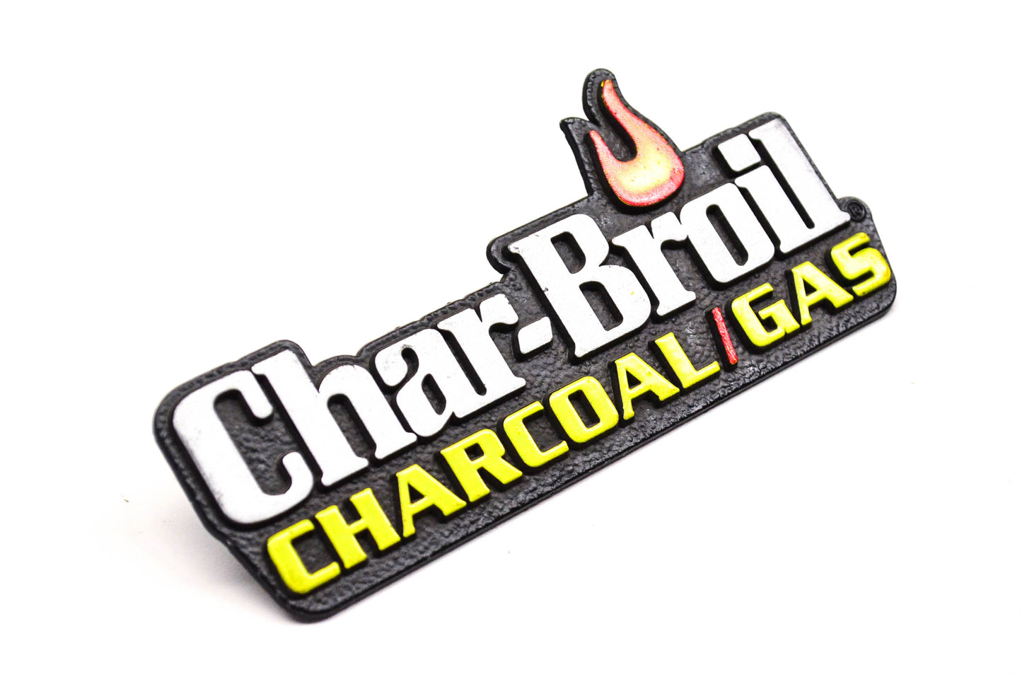 Char-Broil 4157176 Charcoal/Gas Grill Logo Plate NOS