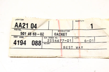 New OEM Husqvarna 501456302, 501 45 63-02 Intake Gasket NOS