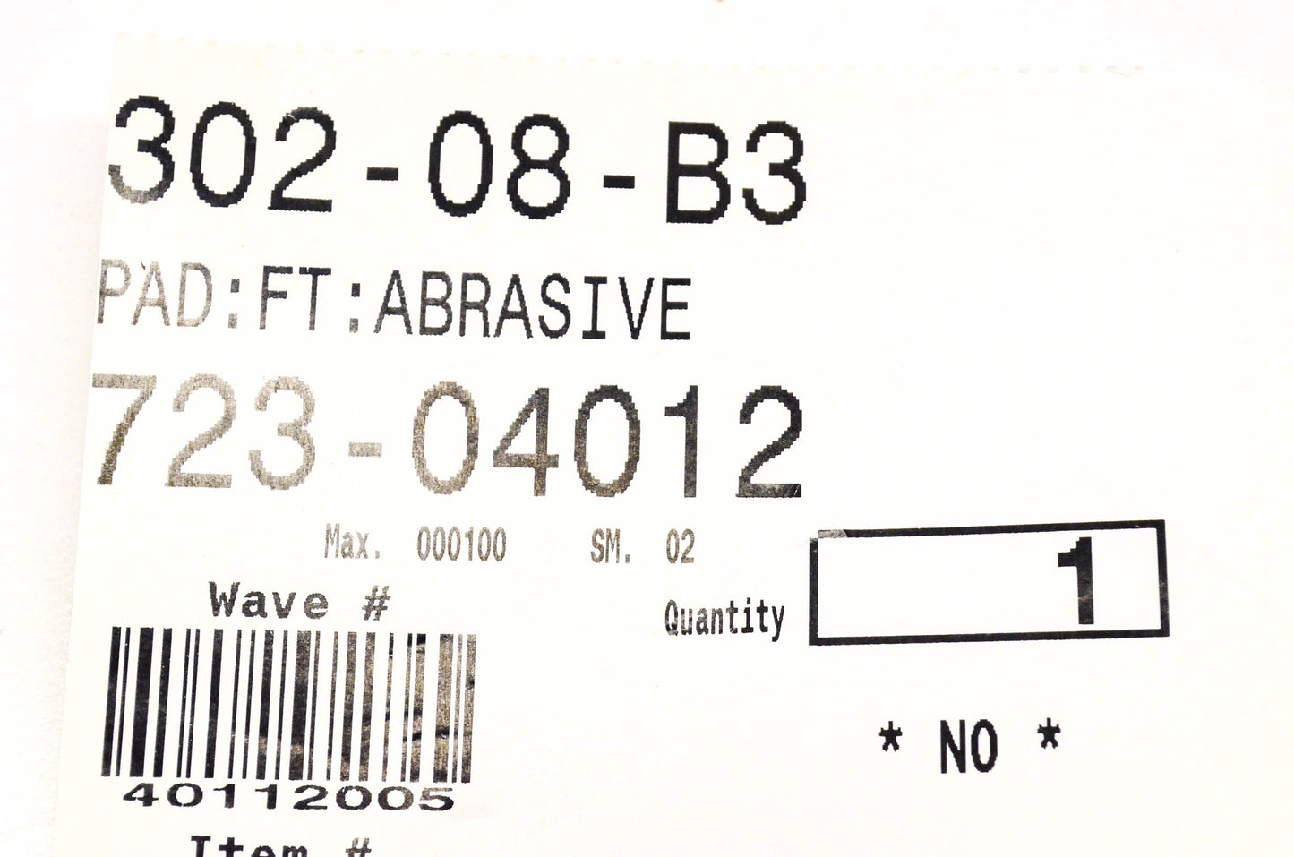 MTD 723-04012 Foot Pad Abrasive NOS