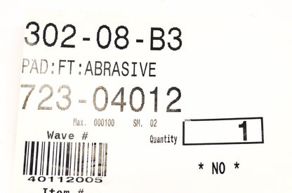 MTD 723-04012 Foot Pad Abrasive NOS