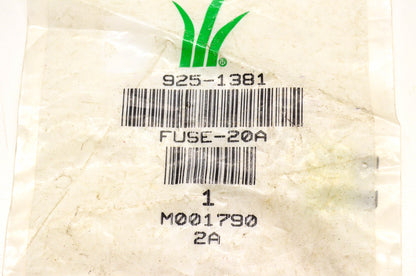 MTD 925-1381, 725-1381 Fuse 20 Amp NOS