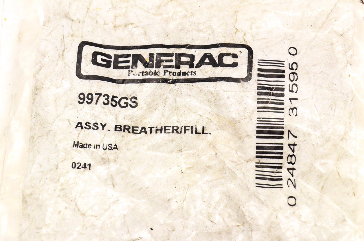Generac 99735GS Breather/Fill Assembly NOS