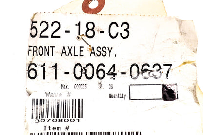 MTD 611-0064, 611-0064-0637, 782-0567 Axle Assembly NOS