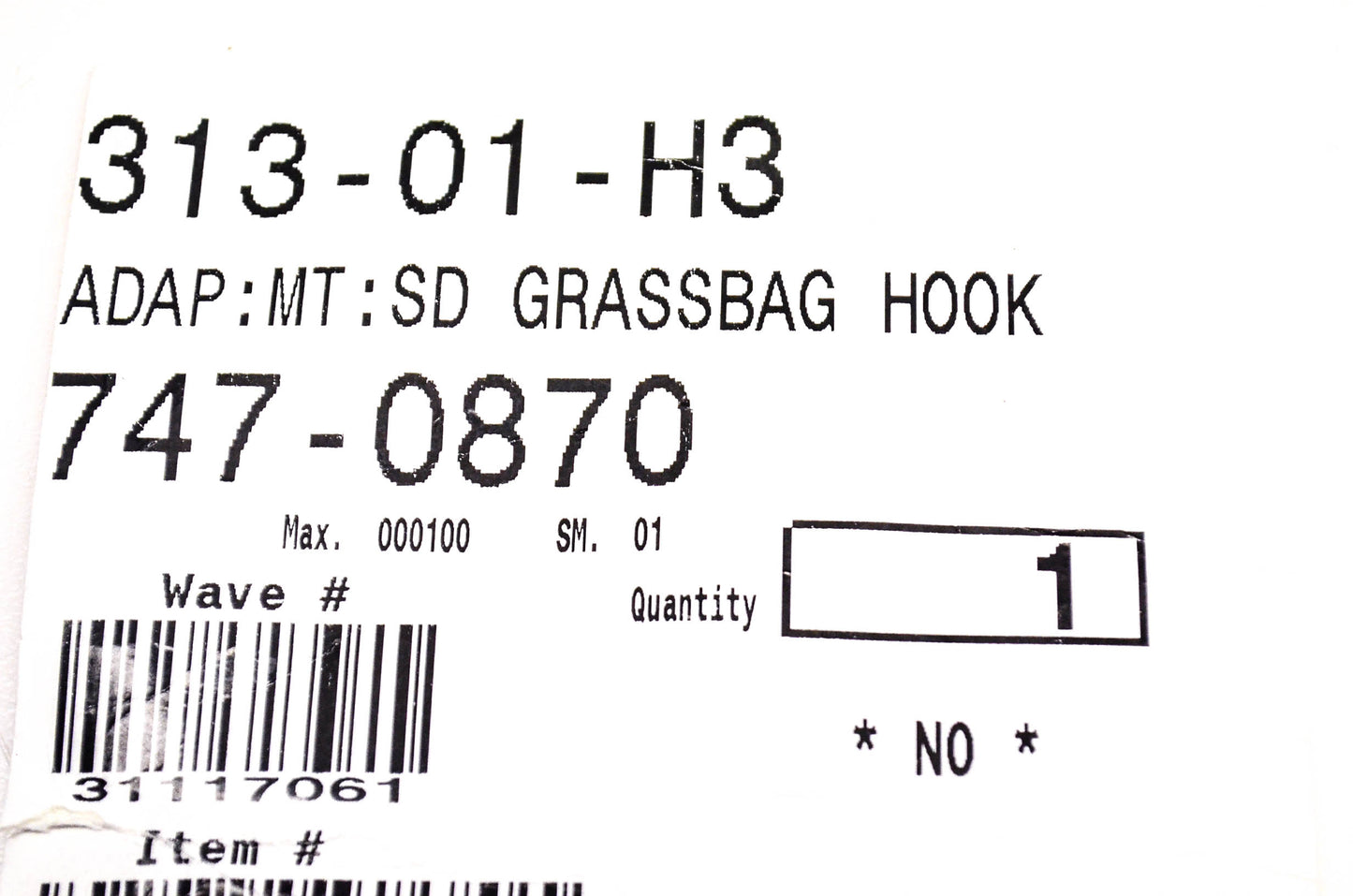 MTD 747-0870 Grass Bag Hook NOS