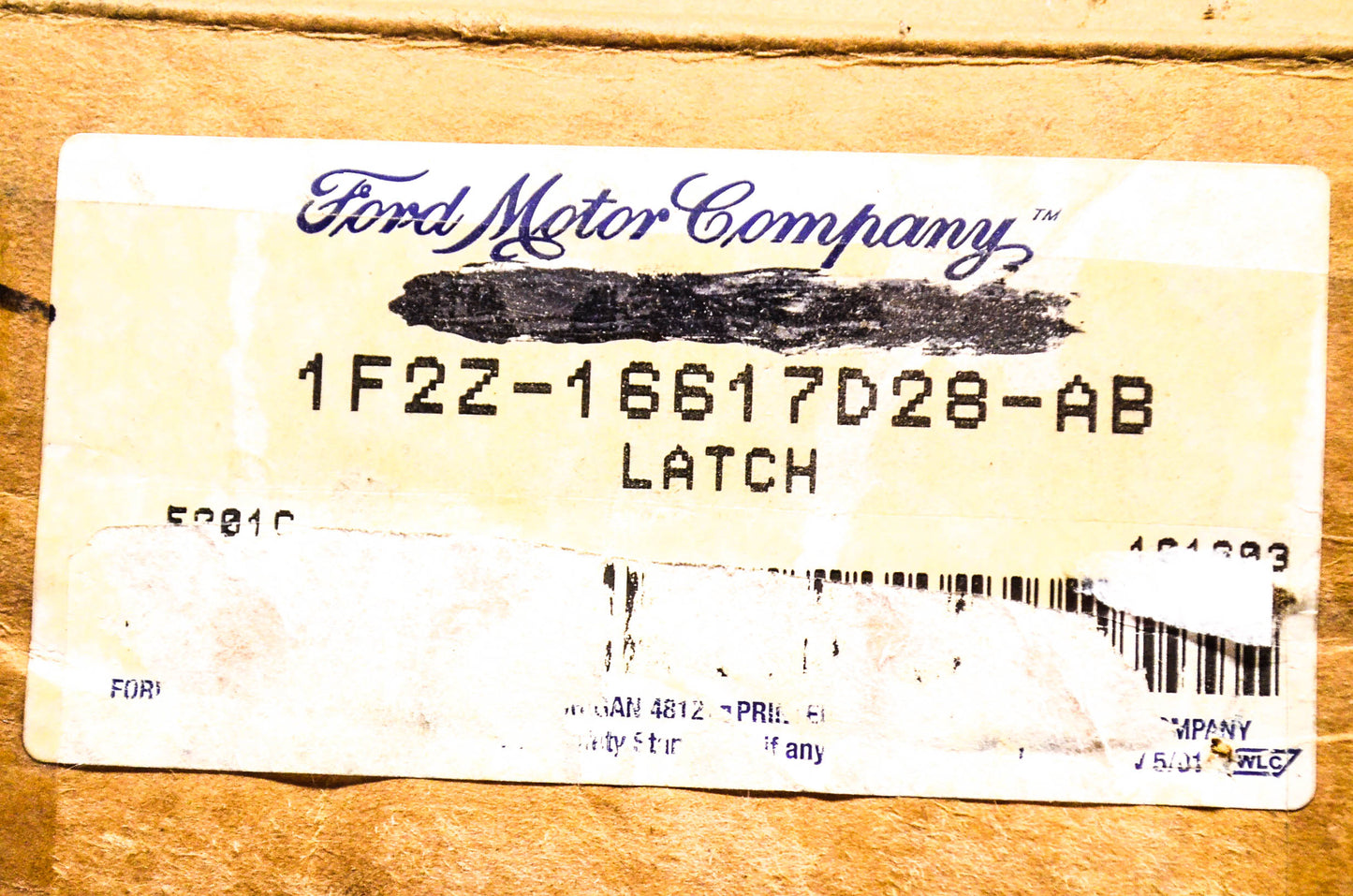 New OEM Ford 1F2Z16617D28AB Seat Track Latch Assembly NOS