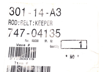 MTD 747-04135 Belt Keeper Rod NOS