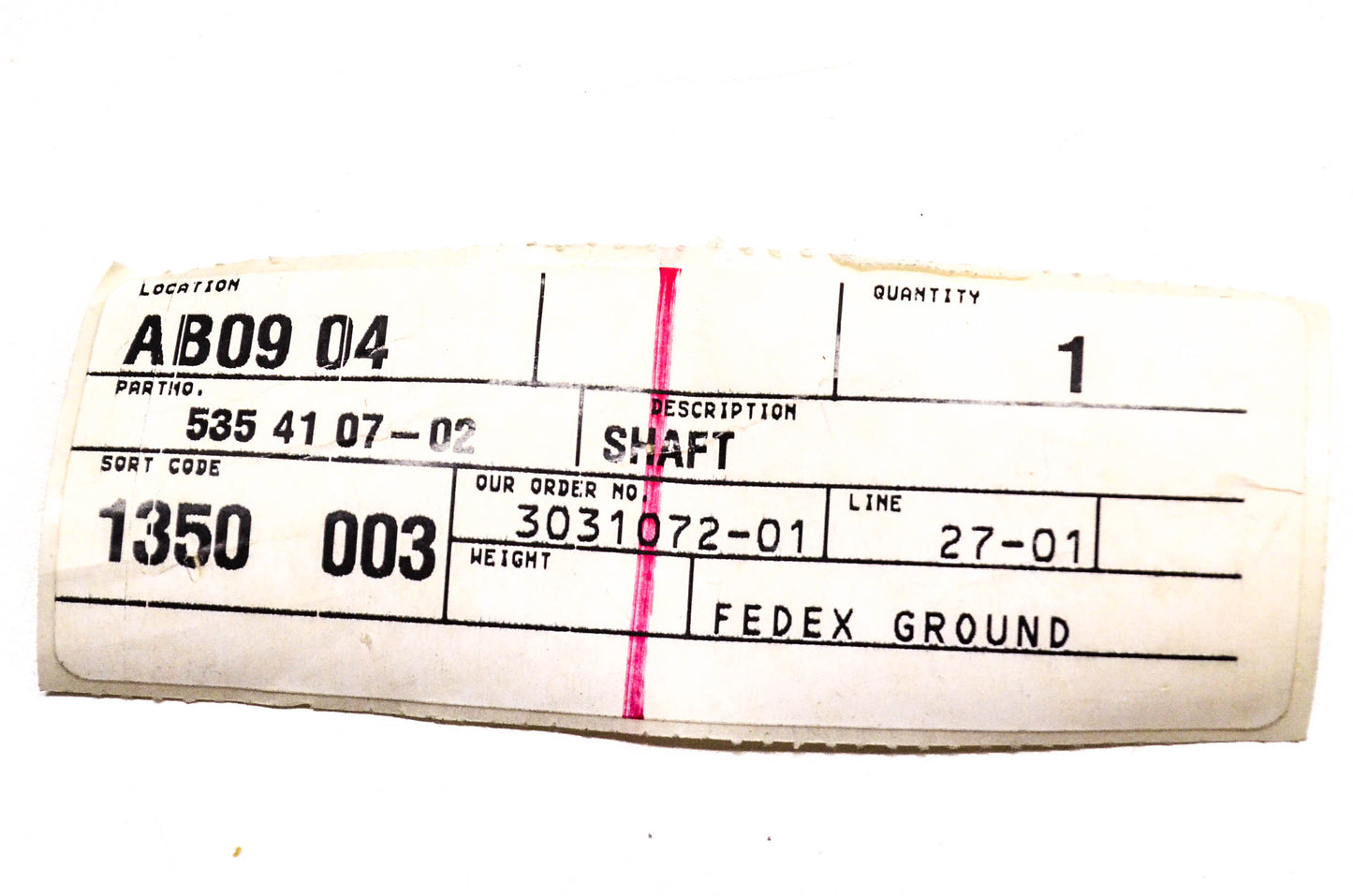 New OEM Husqvarna 535410702 Shaft NOS