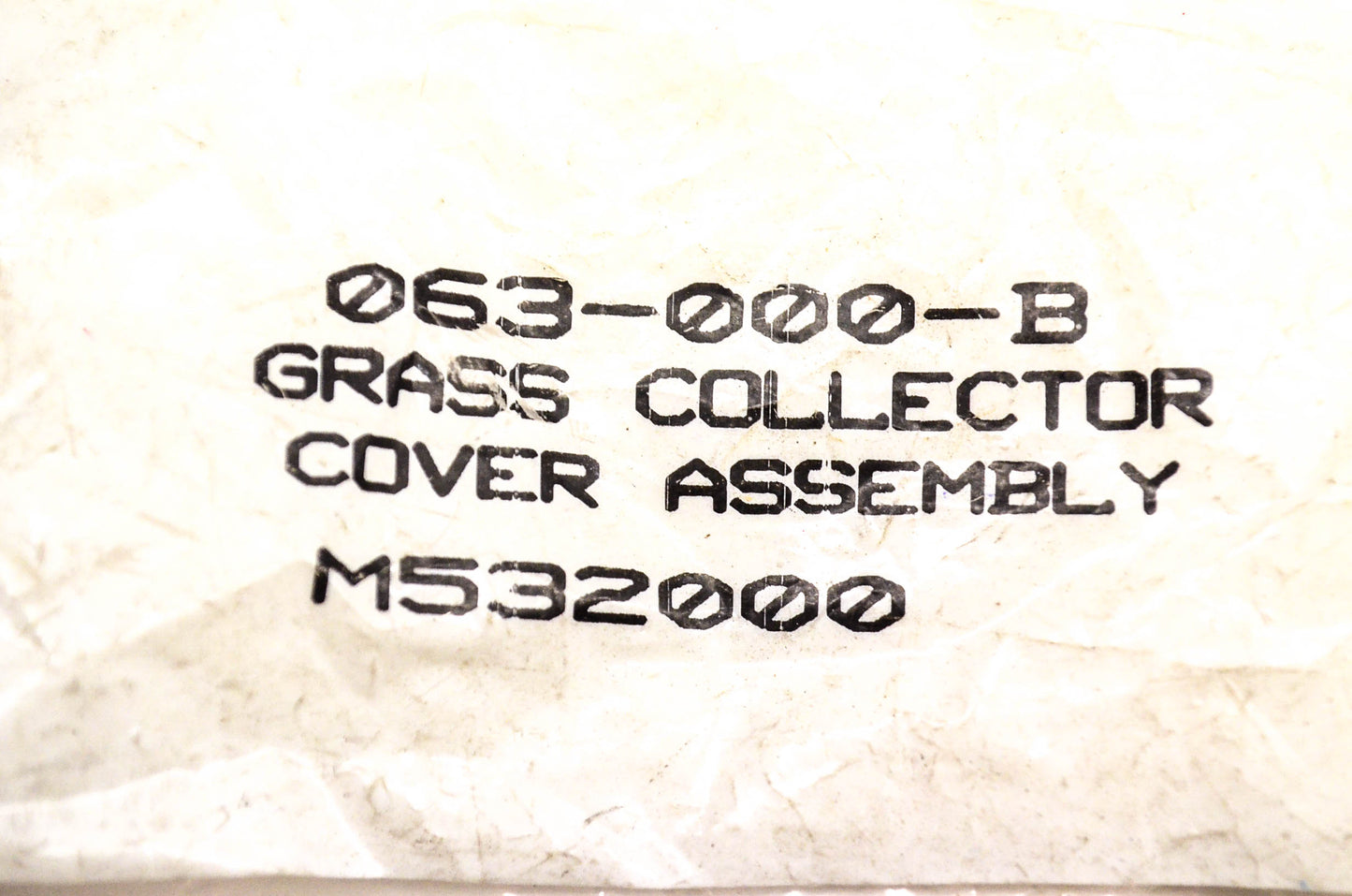 MTD 063-000-B, M532000 Grass Collector Hardware Kit NOS