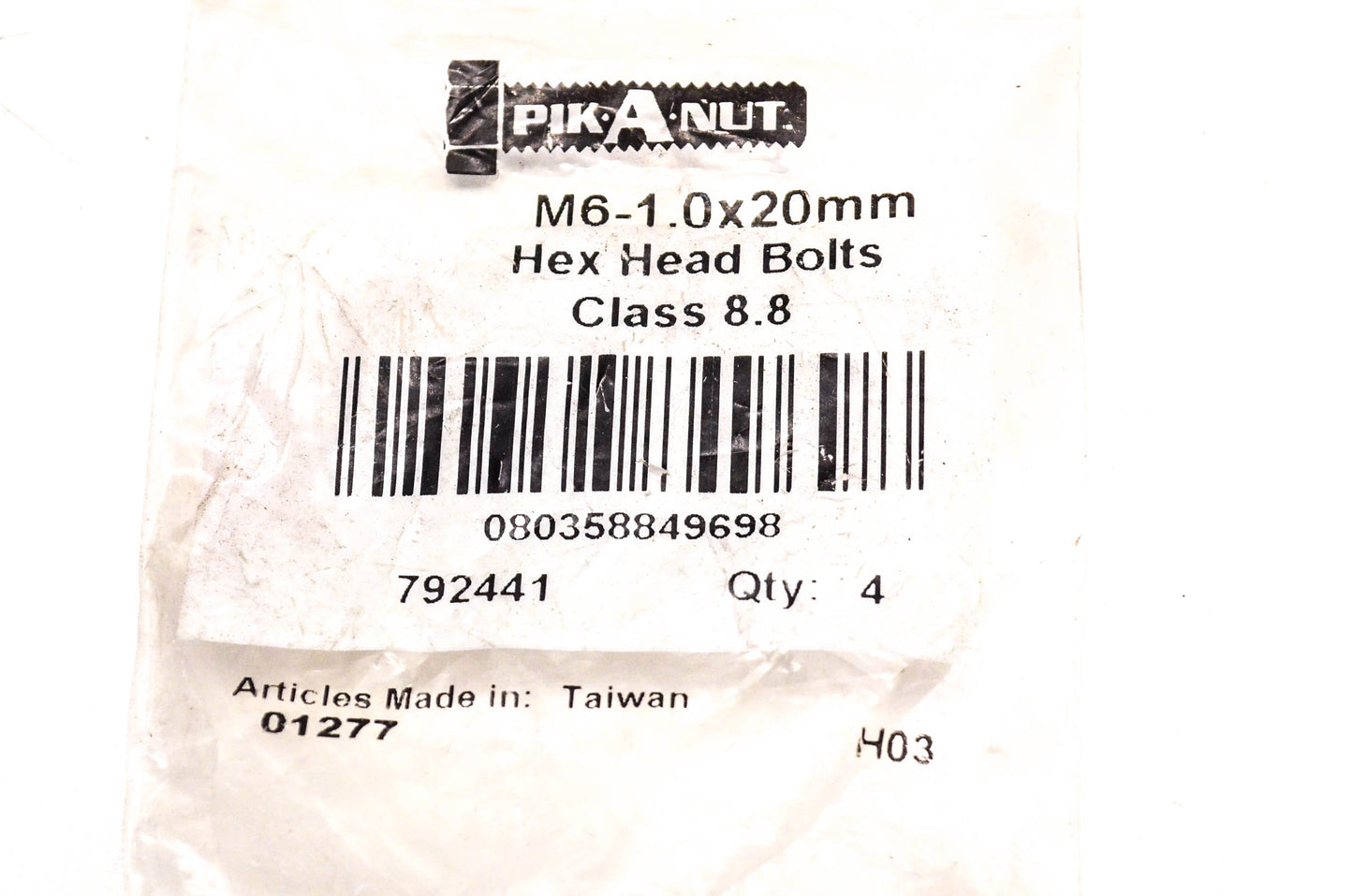 Dorman 792441 Hex Bolt M6-1.0x20mm Class 8.8 NOS