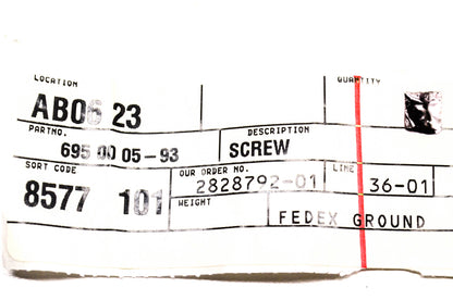 New OEM Husqvarna 695000593, 695 00 05-93 Screw NOS