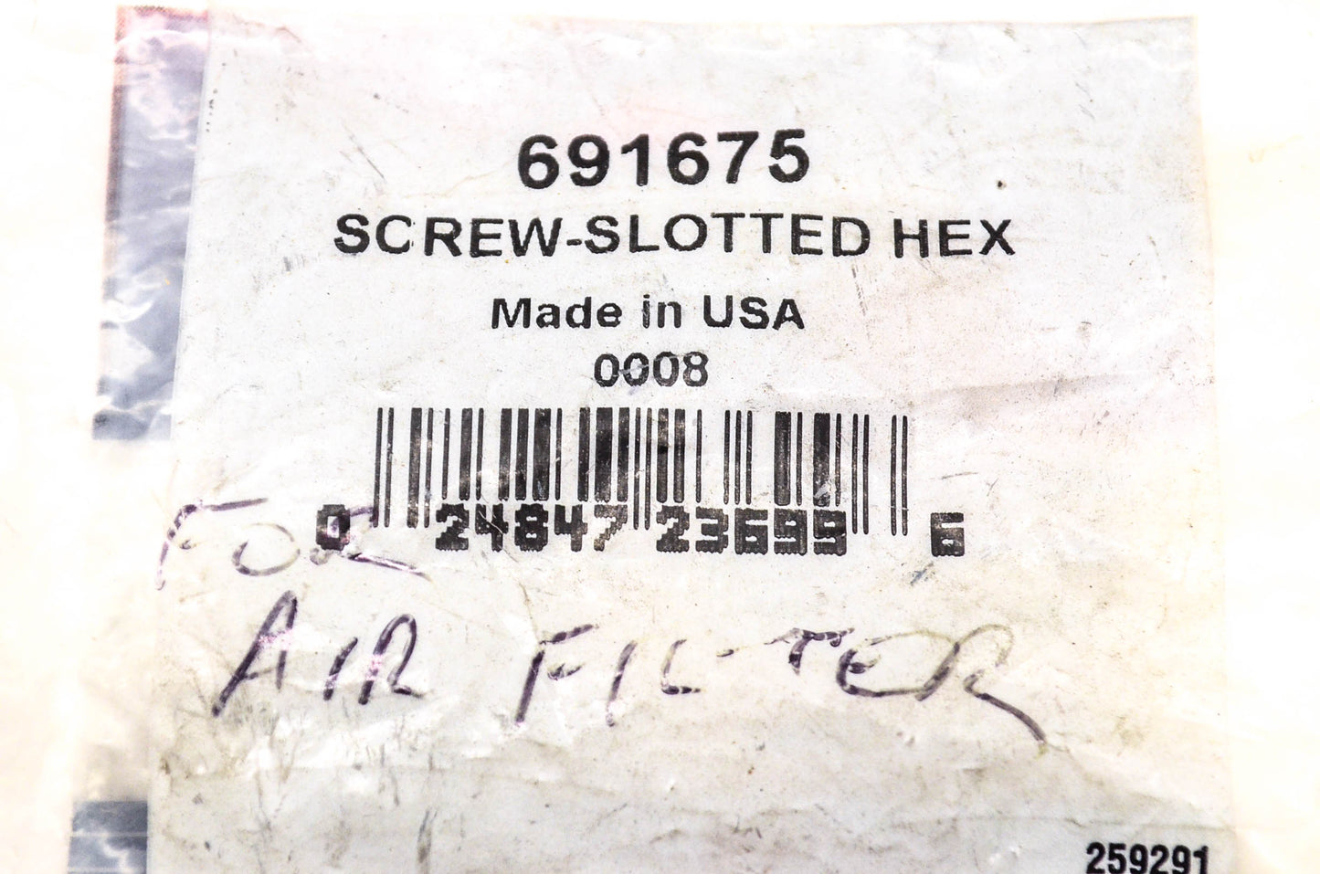 New OEM Briggs & Stratton 691675 Slotted Hex Screw NOS
