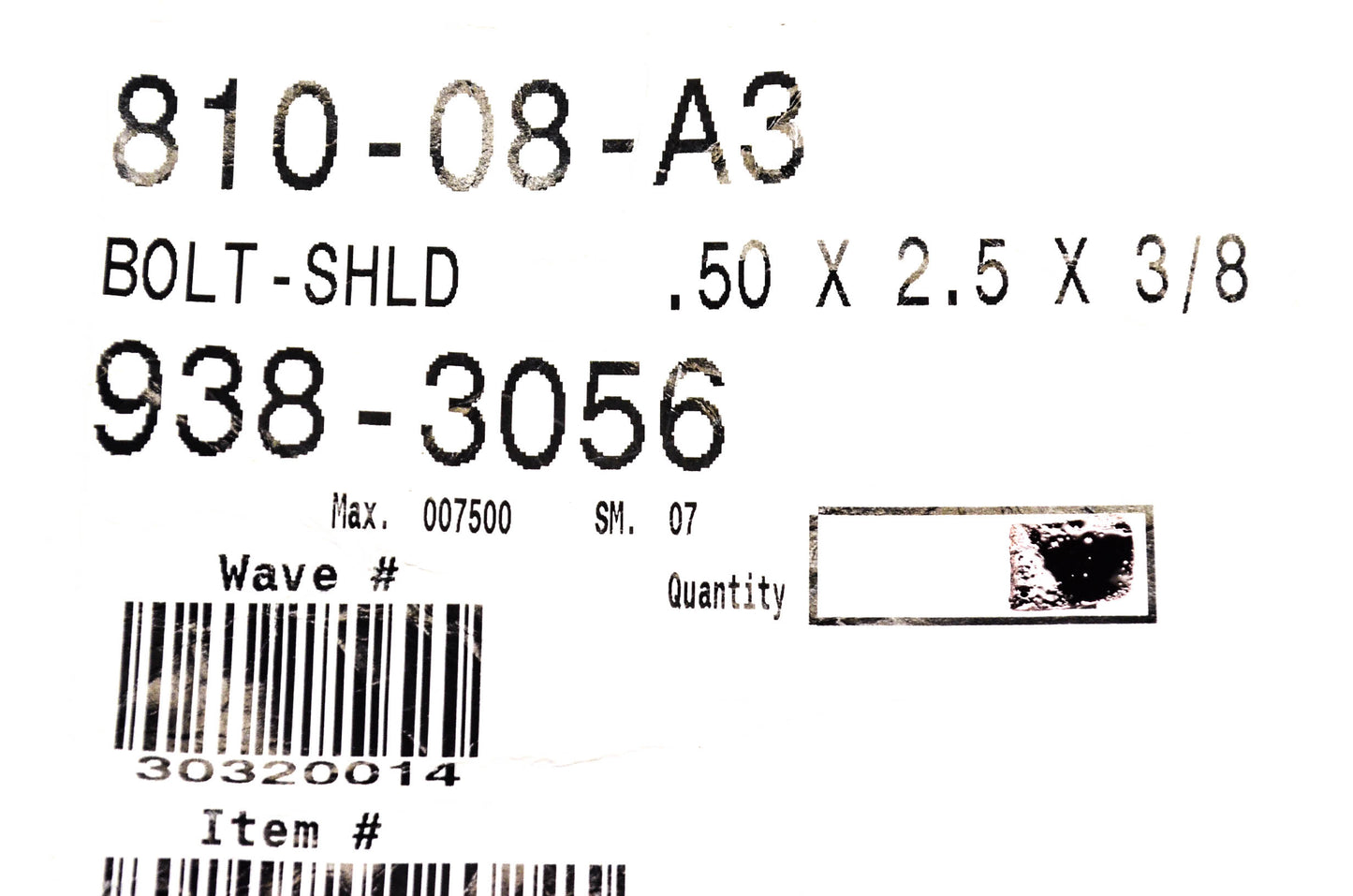 MTD 938-3056 Shoulder Bolt NOS
