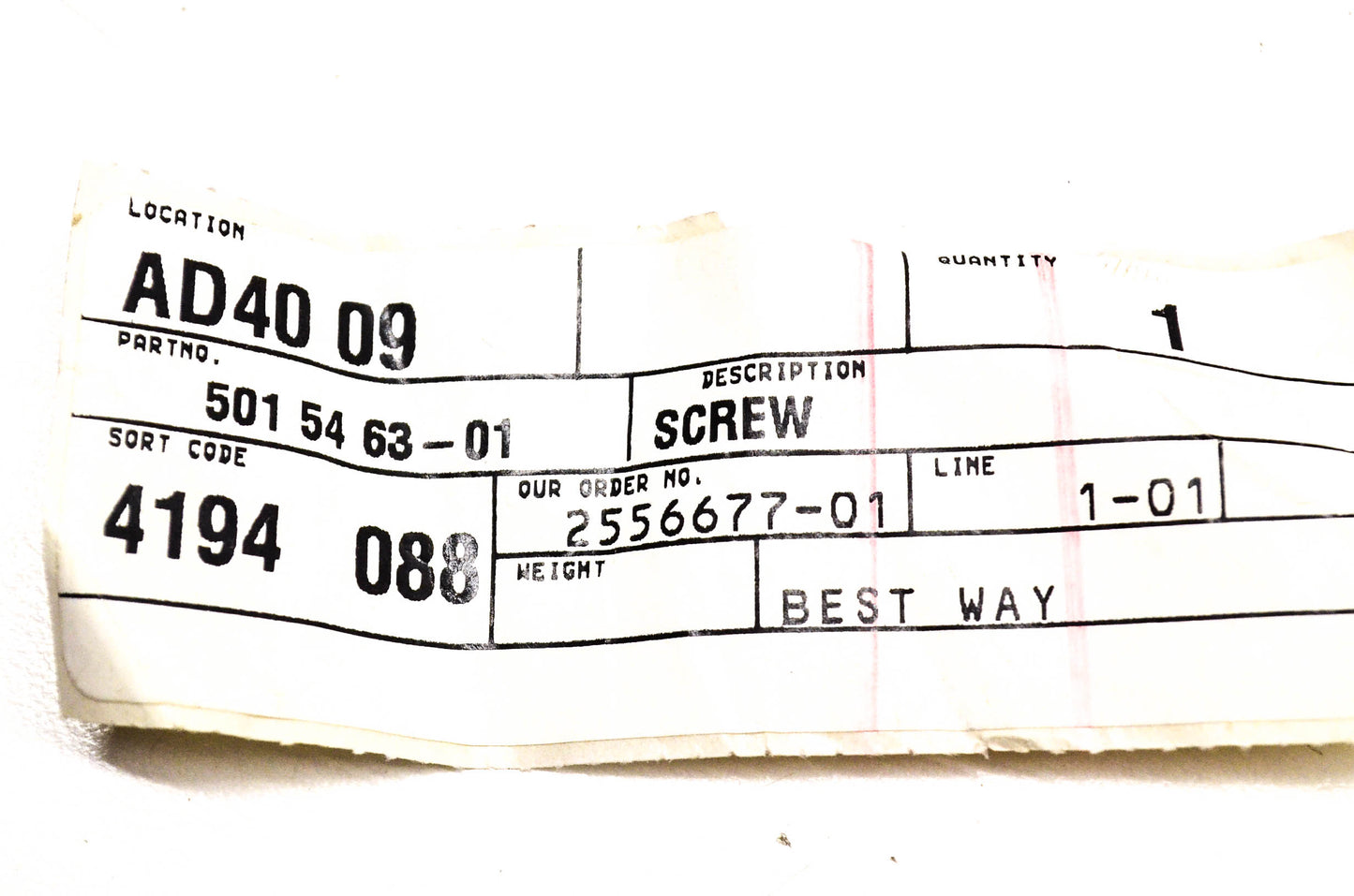 New OEM Husqvarna 501546301, 501 54 63-01 Screw NOS
