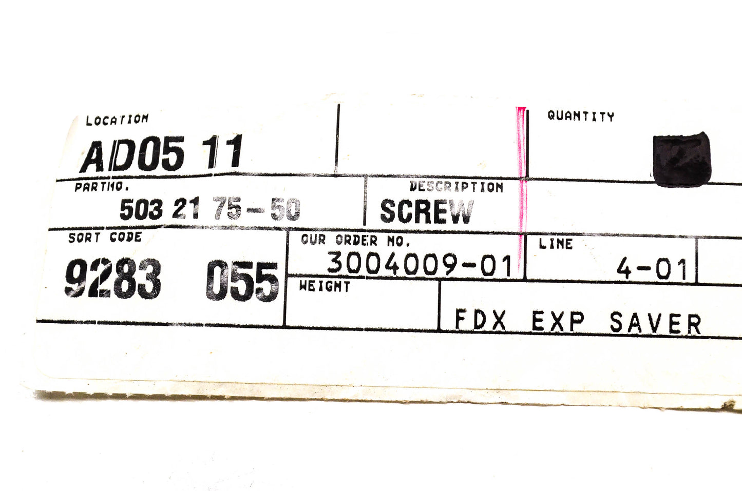 New OEM Husqvarna 503217550, 503 21 75-50 Screw NOS