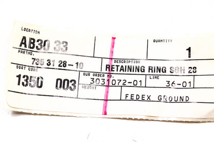 MTD 735312810, 735 31 28-10 Retaining Ring SGH 28 NOS