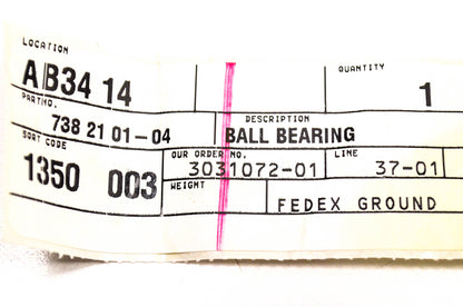 New OEM Husqvarna 738210104, 738 21 01-04, 6001-2RS1 Ball Bearing NOS
