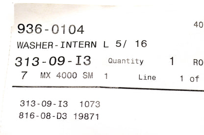 MTD 936-0104 Internal Washer NOS